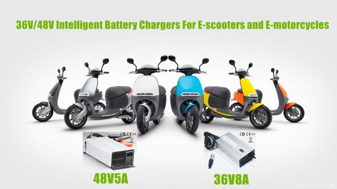 شارژر باتری شارژر 48V 4A برای موتورهای الکتریکی برای اسید سرب / لیتیوم باتری